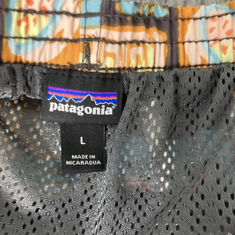 Patagonia Baggies Shorts Mens Large Multicolor Tropical Galapagos Swim Trunks